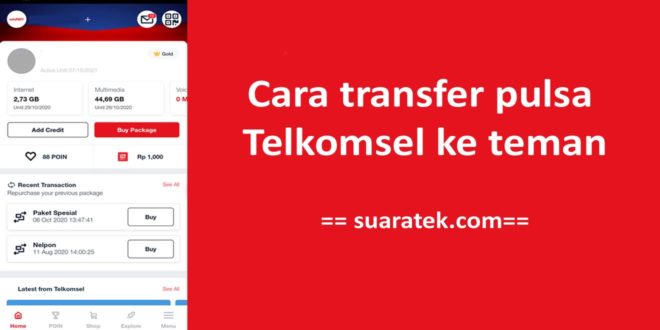 Cara transfer pulsa Telkomsel ke teman
